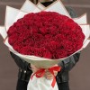 51 красная пионовидная роза Хартс